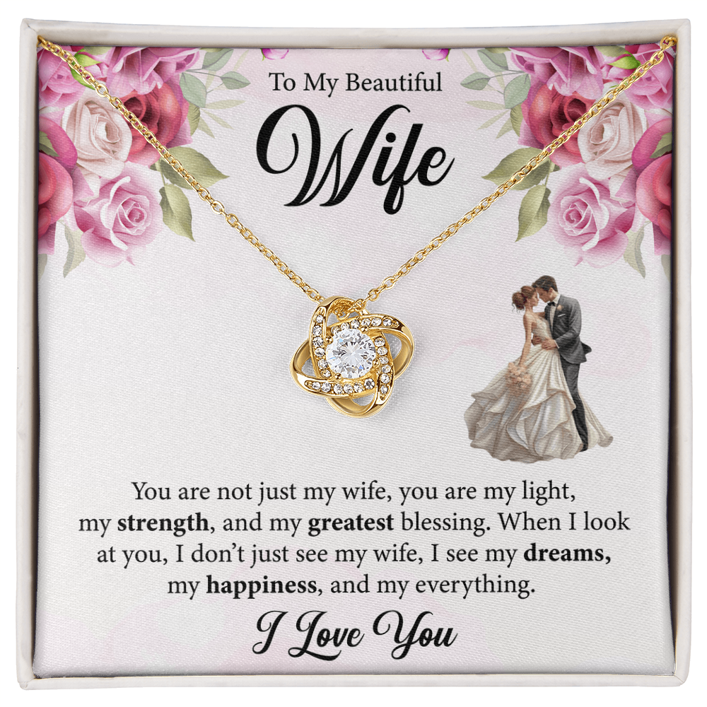 Love Knot Necklace To My Beautiful Wife