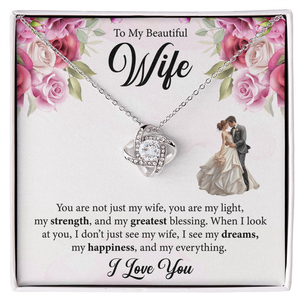 Love Knot Necklace To My Beautiful Wife
