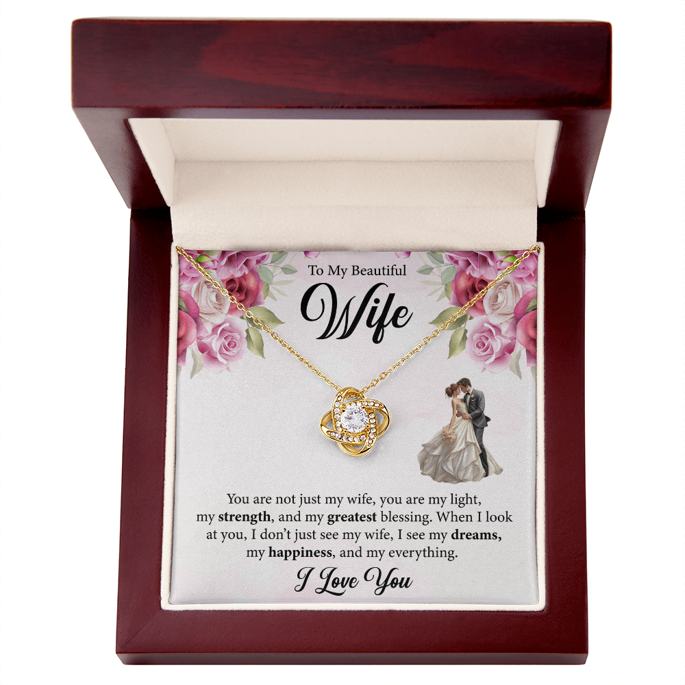 Love Knot Necklace To My Beautiful Wife