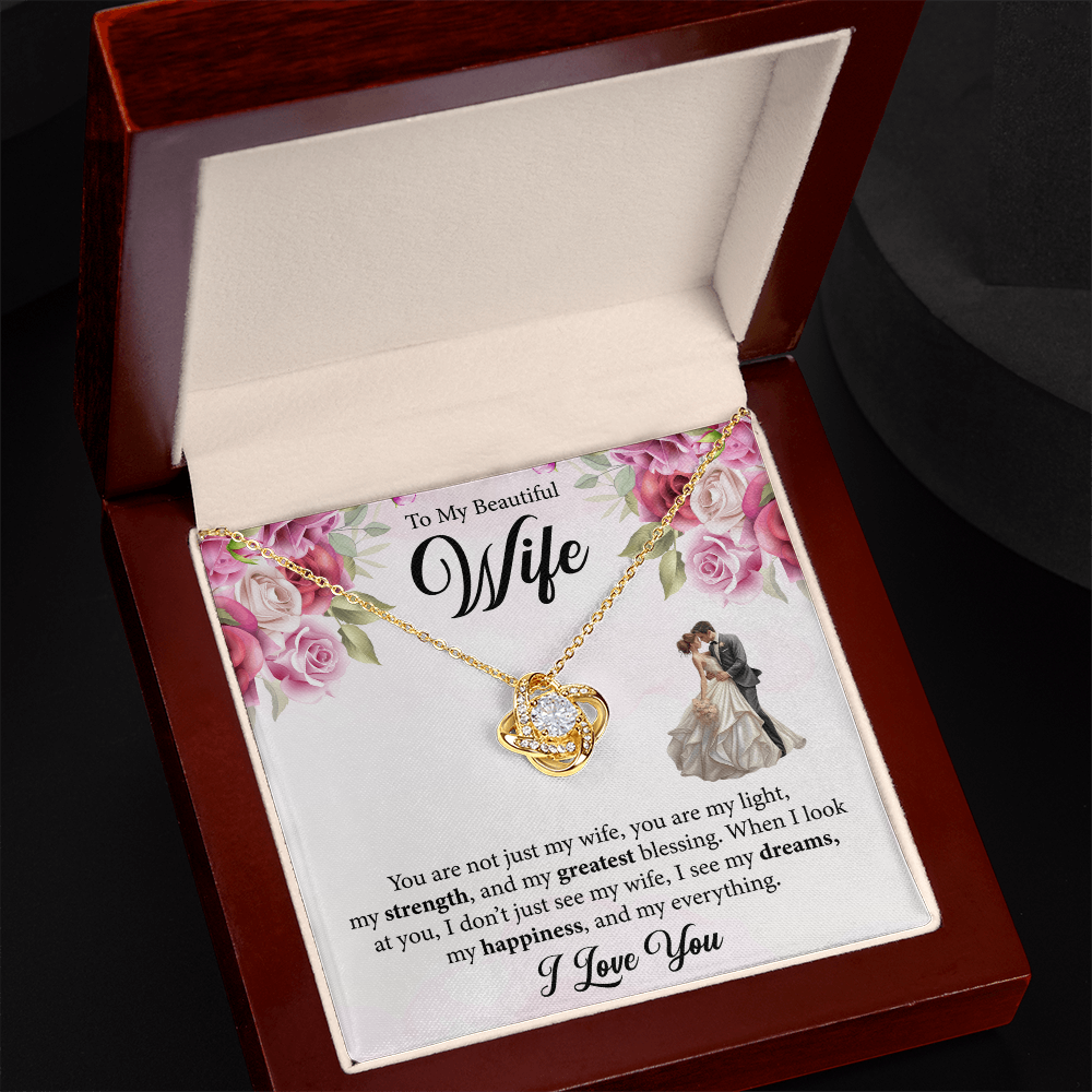 Love Knot Necklace To My Beautiful Wife