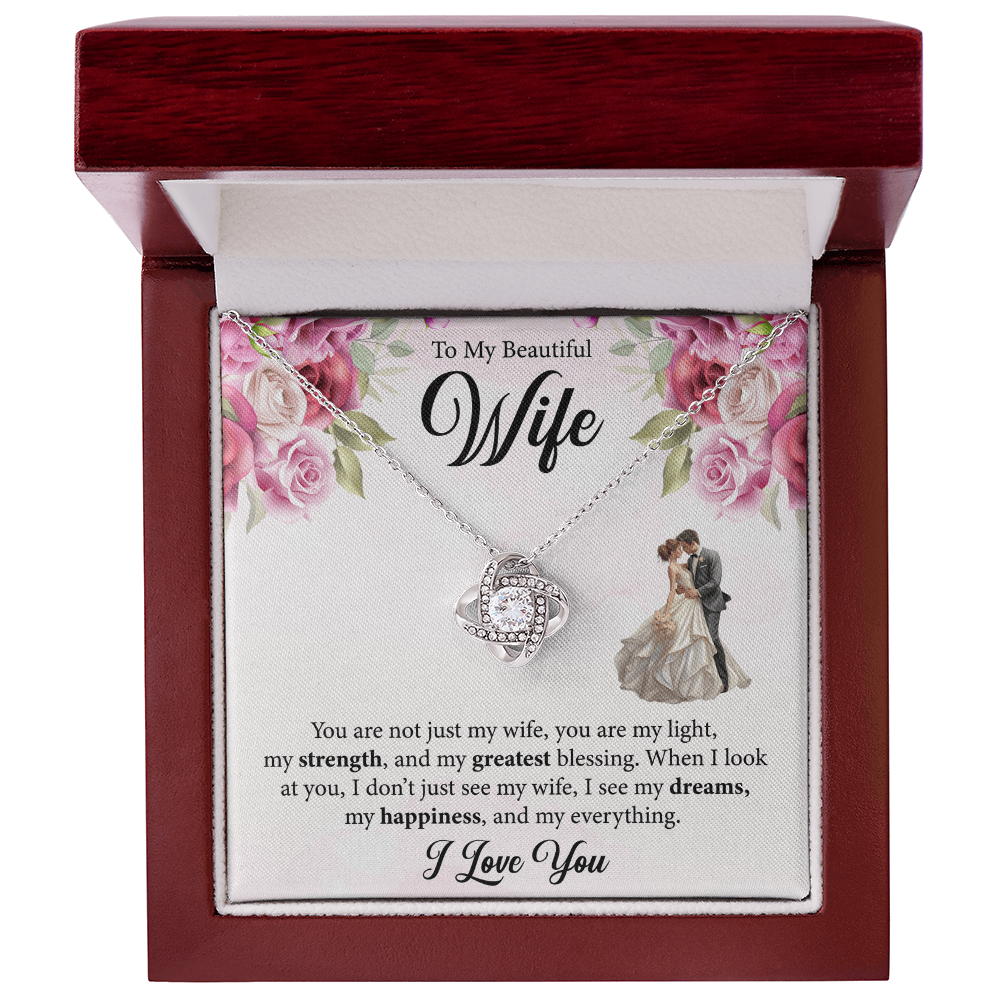 Love Knot Necklace To My Beautiful Wife